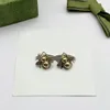 Pendientes de abeja de latón clásicos serie G, joyería de diseño