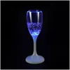 Bicchieri da vino LED Luminosi Tazza da champagne Matic Lampeggiante Calice acrilico Illuminano Tazze Birra Whisky Bevande Tazze per Feste Cucina Natale Dhvmi