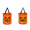 Halloween Toys LED Light Trick eller Treat Bucket Pumpkin Candy Bags Collapsible Basket For Thanksgiving Party Gift 230919