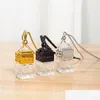 Eteriska oljor diffusorer 8 ml kubbil per flaska ihålig hängande prydnad luftfräschare för diffusor doft tomt glas droppe lever dhyqn
