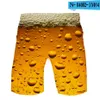 Short graphique pour hommes, pantalon court à motif de bière numérique 3d, respirant, à la mode, pour le Festival de la bière de Munich, Germany208V