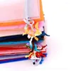 Cadeau cadeau 100pcs 20 30cm Organza Craft Sac Cordon Sacs d'emballage Sacs de bijoux de fête de mariage Pochettes