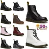 Plataforma Jadon Liso Couro Doc Martens Mulheres Designer Botas Nappa Chelsea 1460 Dr Martins Mulher Botas Mocassins Clássico 8 Olhos Sapatos AirWair Tornozelo Martin Bota