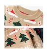 Pullover maglione natalizio per bambini piccoli cartoni animati albero di natale babbo natale pupazzo di neve ragazzi ragazze maglieria autunno inverno vestiti 230918