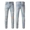 Винтажные мужские джинсы в стиле хип-хоп, джинсовые брюки a 23 miri, дизайнерские джинсы с вышивкой, мужские облегающие джинсы 8899