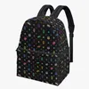 Sacs de bricolage All Over Print Cotton Backpack sac personnalisé hommes femmes sacs fourre-tout dame sac à dos professionnel noir production personnalisé couple cadeaux uniques 33833