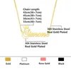 Pendant Necklaces Custom Crown Name Necklace For Women Gold Stainless Steel Personalized Nameplate Jewelry Princess Christmas Gift2505