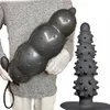 Massaggiatore per adulti Più grande 12 cm Gonfia Plug anale Enorme buttplug Dildo Spike Stimola il sesso per donne / uomini Masturbatori Grandi merci