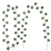 Decoratieve bloemen Onderhoudsarm Kunstmatige Charmante Faux Eucalyptus Garland 10 Stuks Groen Wijnstokken Voor Bruiloft Achtergrond