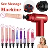 Giocattolo del sesso Massaggiatore Massaggio fasciale Pistole Macchine Orgasmo Spinta Vibratore Clitoride Stimolatore anale Donne Masturbatori Coppie