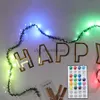 LED Strings Party RGB Changeable Firecracker Fairy String Lights With Ivy Plant Rattan Christmas Garland Light with Remote For Wedding Party Decor HKD230919