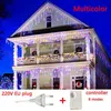 Stringhe LED Party 220V Decorazioni natalizie per la casa LED Ghiacciolo Tenda String Light Street Outdoor Ghirlanda La casa Inverno 5m Droop 0.6-0.8m HKD230919