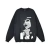 Bluzy męskie y2K goth crewneck bluza kobiety harajuku pullover długie rękawy luźne topy trening retro hip -hop swobodne bluzę z kapturem menu streetwear