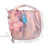 Borse per cosmetici Custodie pieghettate Cute Cloud Borsa per trucco Floreale Coreano INS Moda Cosmetici Custodia Appendiabiti Custodia portatile da toilette 230919