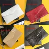 NEW Uptown Pouch Ylss Bags Handbag Shoulder Bag Crocodile Embossed Shiny Leather Envelope Clutch With Flap Closure Grain Leather Classic Metal Wallet