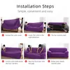 Stol täcker husmor i solid färg soffa för vardagsrum elastiskt omslag hörn soffan slipcover skydd 1 2 3 4 sits 230919