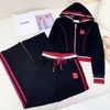 Womens hoodie Tracksuit 23aw Women Two Piece Set Stylist Causal Hoodie Clothing Stylist Classical Set Long Sleeve S-L
