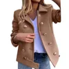 Vestes pour femmes manteau en laine mode printemps automne veste Double boutonnage vêtements d'extérieur coréen Slim Fit manteaux Chaquetas Para Mujeres