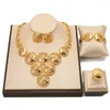 Комплект ожерелья и серег, итальянские ювелирные изделия из 18-каратного золота с покрытием для женщин, высококачественный элегантный браслет с подвеской-бабочкой, ювелирные изделия для вечеринки