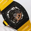 リチャードミルウォッチ自動機械時計ミルズスポーツ腕時計メンズシリーズマシンRM030限定版42 50mmメンズウォッチRM030ゴールドインナーFR HBGK
