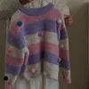 Pullover Maglieria per bambini coreani Maglioni 2023 Autunno Inverno Baby Boy Girl Top in maglia a righe Cute Kids Jumper da 2 a 8 anni 230918