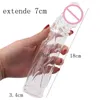 Sex Toy Massager Realistic Extension 7cm Inside the Head Vibrator Cock Penis Sleeve Expansion Delayed Ejaculation Reusable Male