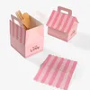 Gift Wrap 10pcs Wedding Candy Box Packaging With Hand Party Favors Pink Carton Handheld Cute Girl Birthday