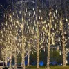 LED Strings Party 24 Tubes LED Meteor Shower Rain Street Garlands for Outdoor Lights Garland Waterproof Garden Lights Wedding Holiday Lighting New HKD230919