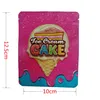 포장 가방 16Design Ice Cream Cake Mylar Bag Gelato 3.5 그램 지퍼 패키지 냄새 방지 용기 식초식 건조 허브 꽃 Jllike DHV5A