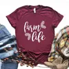 Vrouwen T-shirts Farm Life OF Meisje Vrouwen Tshirt Katoen Hipster Grappig T-shirt Gift Lady Yong 6 Kleur Top tee ZY-591