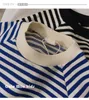 Hoodies tröjor Baby Boys Stripe Long Sweatshirt Spring Autumn Kids Loose Bat Tops Girls Hoodie kläder 230919