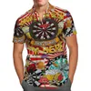 Chemises décontractées pour hommes Darts 3D Beach Hawaiian 2021 Chemise d'été à manches courtes Streetwear surdimensionné 5XL Camisa Social Chemise Hom297q