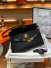 Designer donna Elan Borsa a tracolla in vera pelle Ragazza Moda Borse a tracolla Borse a tracolla Borse sotto le ascelle Frizioni da giorno 2023 Nuove borse in pelle di mucca con due cinture