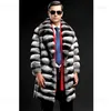 Men's Fur Faux Fur Luxury 2023 Winter Warm Thick Men Faux Fur Jacket Mid-length Faux Mink Brand Coat Long Sleeve Outerwear Fake Fur Coat T230919