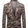 Camouflage Moddermateriaal Graffiti Herenjasje Casual Katoen Zuid-Korea Slanke M-6XL Pakken Blazers219w