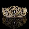 Bling pärlor kristaller bröllop kronor 2022 headpieces brud diamant smycken strass huvudband hår krona tillbehör parti tiara301l