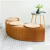 Decorative Objects Figurines Modern Design Accordion Folding Paper Stool Sofa Chair Home Kraft Bench Drop Delivery Garden Decor Accent Dhpx5