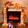 Autres fournitures de fête d'événement 20 LED citrouille feuilles d'érable guirlande LED guirlandes lumineuses pour la décoration d'automne noël Halloween Thanksgiving fête bricolage décor 230918