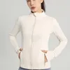 LL Tenue de yoga pour femme - Vêtements de fitness - Vestes extérieures décontractées pour adultes - Sweat-shirt fin - Exercice de course à pied - Hauts à manches longues