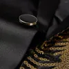 Herenkostuums Jasje Voor Bruiloft Banket Knipperende Pailletten Splitsen Enkele Knop Goud Mode Mannelijke Blazer Luxe Prom Party Man Jas