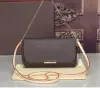 Torby sprzęgła na górze. M40718 Ulubiony MM PM Designer Sain Evening Crossbody Cross Cross Body Bag Torebka sprzęgło Mini pochette Accessoires torebka Hobo Neveroo Pełna