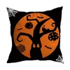 Coussin décoratif oreiller Halloween assistant chauve-souris citrouille impression housse de coussin maison salon canapé décoration 45 45 cm 230919