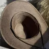 Sombreros de ala ancha Mujeres Hombres Sombrero de vaquero Plumas enrollables vintage Western para fiesta de club