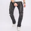 Männer Jeans 2023 Design Slim Fit Gerade Casual Street Style Patchwork Farbe Stretch Hip Hop Denim Hosen Für Frühling sommer