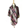Printemps hiver Triangle écharpe pour femmes Tartan châle tricoté Plaid écharpes couverture en gros Hw12 C livraison directe Dheax