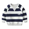 Sweats à capuche Sweatshirts Printemps Automne Mode 2 3 4 5 6 7 8 9 10 ans Pull à manches longues imprimé rayé Beau sweat-shirt pour enfants bébé garçon 230919