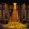 Светодиодные гирлянды для вечеринок, рождественские светодиодные гирлянды со звездами, USB/аккумулятор, пульт дистанционного управления, сказочная гирлянда для украшения дерева Navidad, в помещении и на открытом воздухе HKD230919
