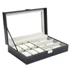 Horlogedozen Multifunctionele display-opbergdoos Zonnebril Organizer Glazenhouder Zwarte sieraden