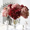 Bouquet d'hortensia artificiel, 1 pièce, fleurs décoratives, décoration de maison, bricolage, Arrangement floral de mariage, fournitures de fête, accessoires Po