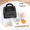 Mittagessen Taschen Tragbare Tasche Lebensmittel Thermo Box Langlebig Büro Kühler Lila Blume Brief Drucken Lunchbox Organizer Isolierte Fall Handtasche 230919